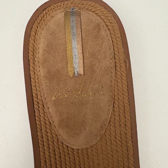 Sam Edelman Bay Sandals Womens 8.5M Calf Hair Leopard Print Slide - Picture 7 of 8